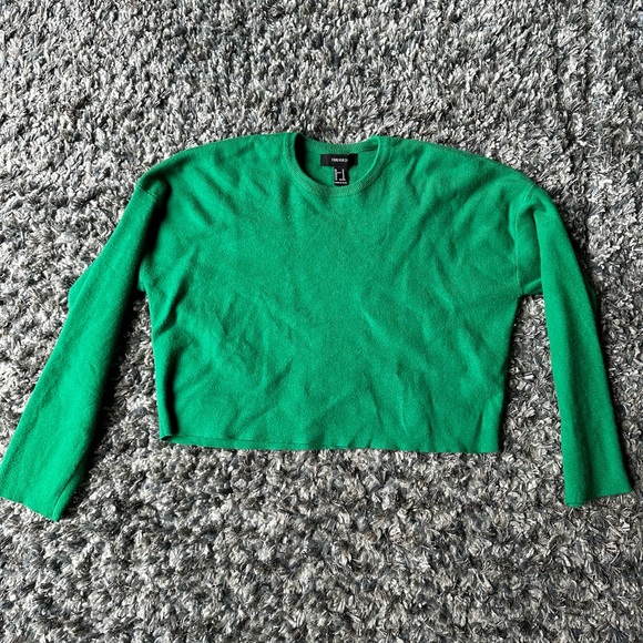 Green Forever 21 Crop Sweater, M - Picture 1 of 2